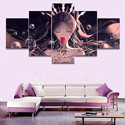 5 Teilig Leinwand Wanddeko Animebild Sexy Rose Girl Poster Gerahmt Malerei Leinwanddrucke Stück Bil