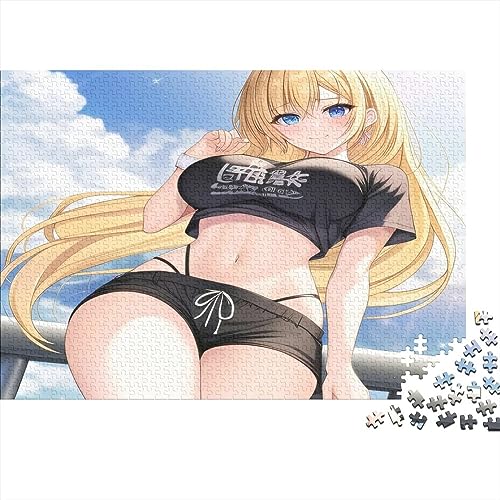 AI Anime Girls 1000-teiliges Jigsaw Puzzles Schwieriges Schweres Sexy Puzzle Für Männer Premium Pr