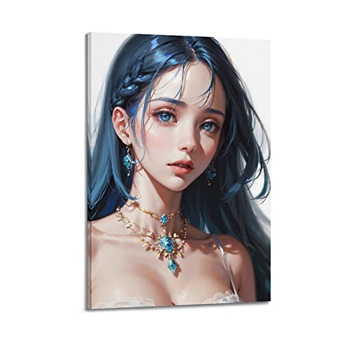 Anime Girl Poster Sexy Dame Malerei Leinwand Wand & bild Druck Moderne Familie Schlafzimmer 60 x 90c