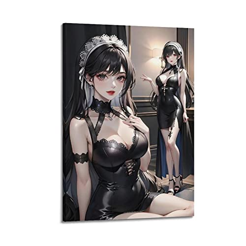 Anime Sexy Girl Poster Lady Malerei Leinwand Wand & bild Druck Moderne Familie Schlafzimmer 60 x 90c