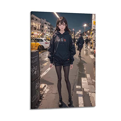 Anime Sexy Waifu Lady Poster Girl Malerei Leinwand Wand & bild Druck Moderne Familie Schlafzimmer 60