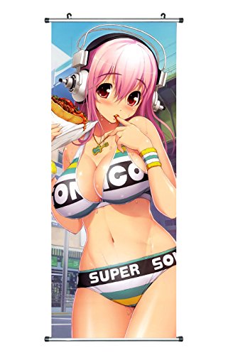 Super Sonico Rollbild/Kakemono aus Stoff Poster