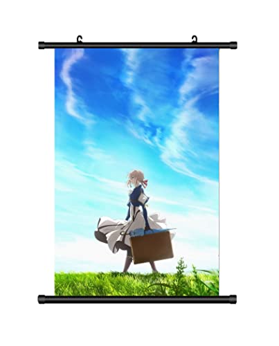 KARMA-X 60x90CM Violet Ever-garden Kakemono Rollbild | Anime Manga Stoffposter Wallscroll Poster Wan