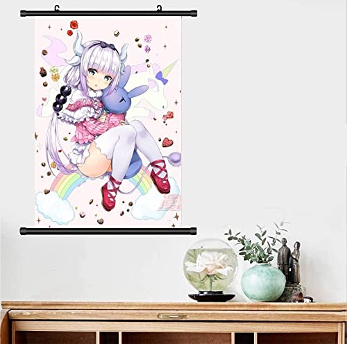 KarmaX 60x90CM Dragon Maid Kakemono Rollbild | Anime Manga Stoffposter Wallscroll Poster Wanddeko Mo