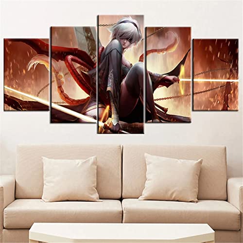 drucke Modular Wandkunst Modern Wanddekoration Wandbilder Wohnzimmer Leinwandbild 5 Teiliges Poster 