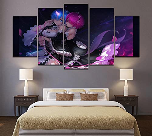 MPPSU Anime Magd Kostüm Sexy Elf Waifu Wanddekoration Wohnzimmer Leinwandbild Jugendzimmer Poster S