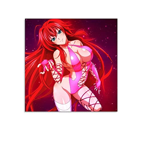 QINGRONG Anime Cute Girl Gremory Rias High School DxD Poster 18 Gifts Canvas Painting Wall Art ative