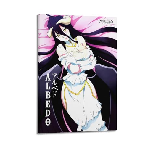 SHUPSY Anime Overlord Albedo Sexy Poster Malerei Leinwand Wandkunst Wohnzimmer Schlafzimmer 24x36 Zo