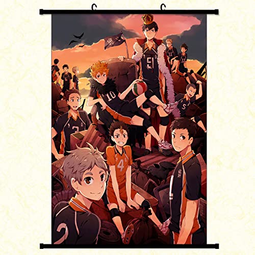 Torchic Rollbild/Kakemono aus Stoff/Poster Anime Haikyuu 3D wandkunst wand-deko -40*60CM