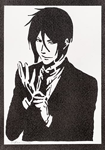 moreno-mata Echtes s Graffiti Black But. Manga und Anime Poster Sebastian Michaelis Plakat Handmade 