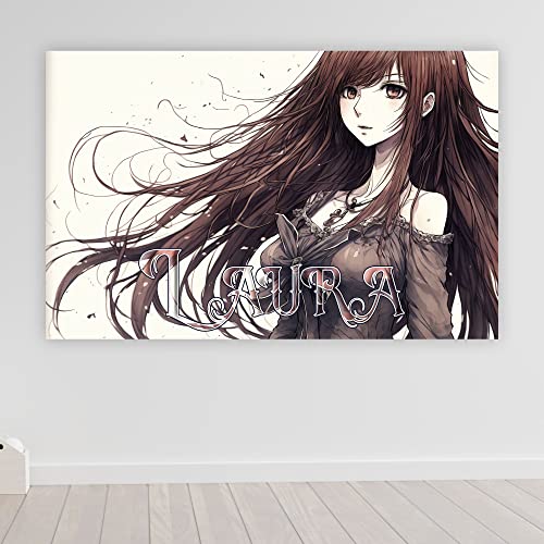 timalo® Poster Anime mit Namen personalisiert | Coole Gaming Wanddeko Gamer Bild die Wand Deko XXL 